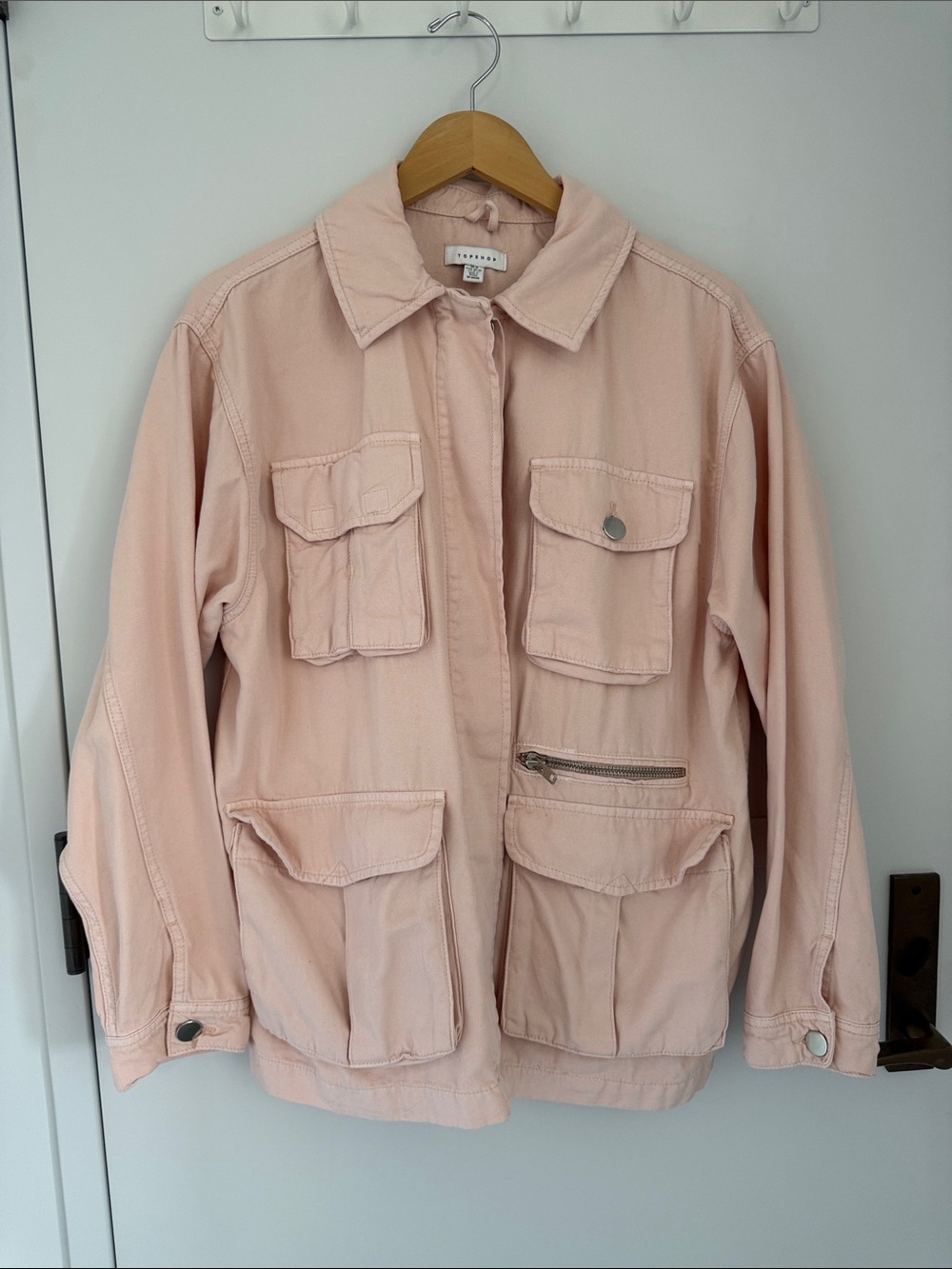 Topshop Blush Pink Utility Jacket